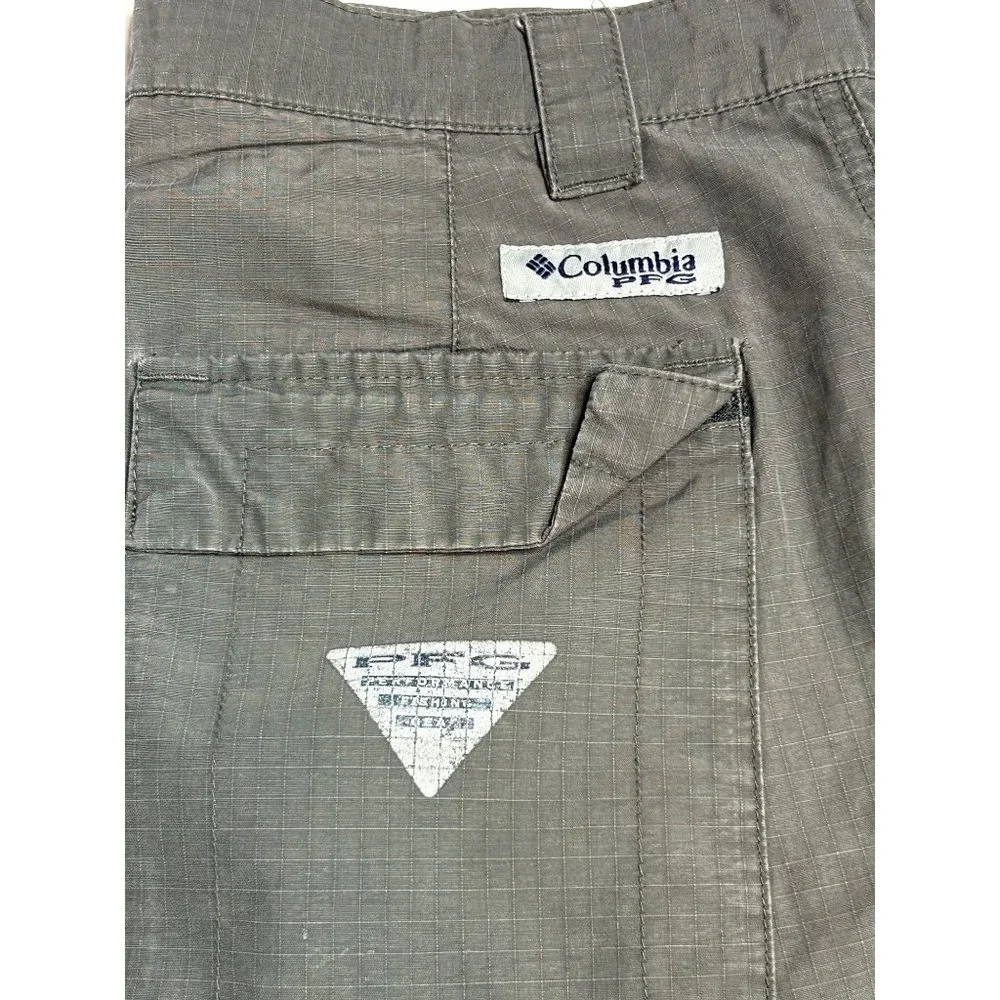 Columbia PFG Mens Size 30 Gray Ripstop‎ Flat Front Hiking Shorts Omni Shade